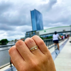 Anel Solitário Ouro