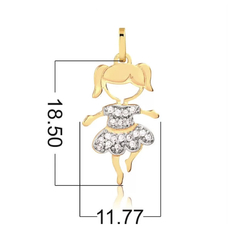 Pingente filha (menina) - bailarina - comprar online