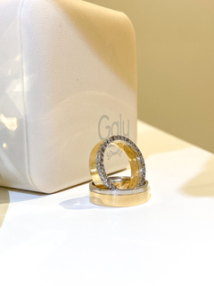 Aliança ouro 18k e diamantes - Galy por Paola Oliveira