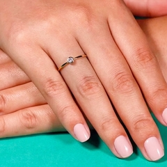 Anel Solitário Ouro - comprar online