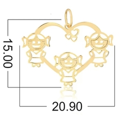 Pingente com 3 filhos ou filhas (a sua escolha) - Galy por Paola Oliveira