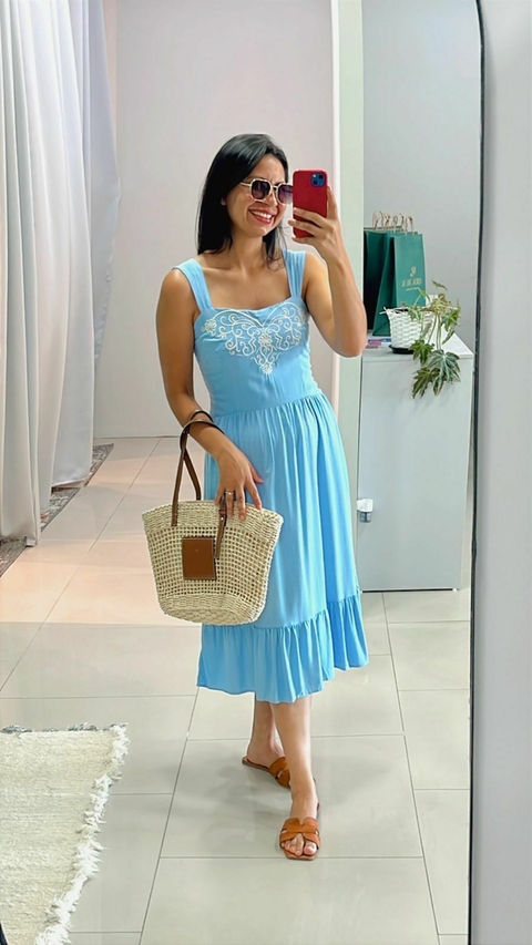VESTIDO BORBADO