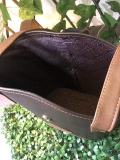 Mateira Modelo Bolsa Couro - Café com Caramelo - loja online