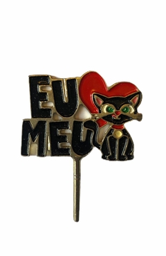 Enfeite de Erva Eu Amo meu Gato