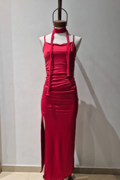 VESTIDO NARA CON CORBATIN - Stampato