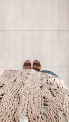 Top Hilario con botones en tierra (M) - comprar online