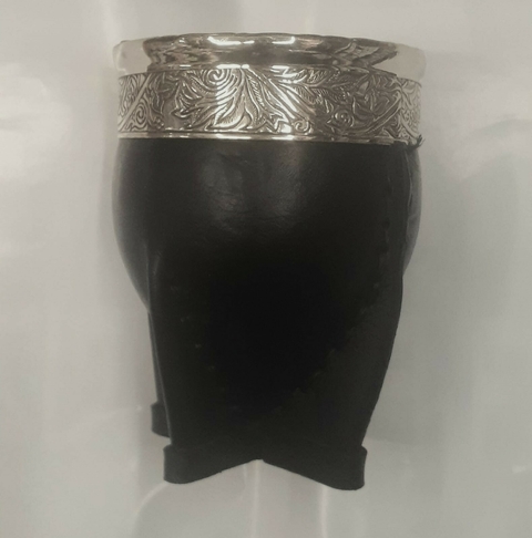 MATE IMPERIAL VIROLA ALPACA Y APLIQUES DE BRONCE (3412-6)