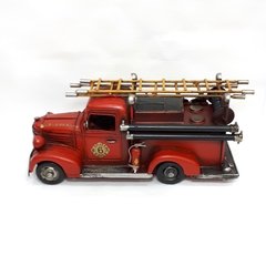 Caminhão Bombeiros decorativo de metal 29cm