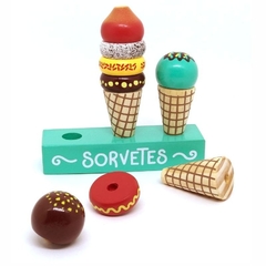Coleção Comidinhas Montessori Kit sorvete Madeira New Art - comprar online