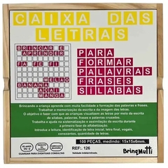 Caixa das Letras em madeira - BrinqMutti - Balloon Brinquedos Diferentes
