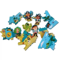 Meu Primeiro Quebra Cabeça Longo Ilha Dos Piratas - Bate Bumbo - comprar online