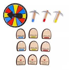 Jogo Dino Escavação Brinquedo Educativo Madeira Divertido - Bate Bumbo - Balloon Brinquedos Diferentes