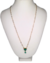 Colar de elos coração com pingente pedrinhas de zircônia verde coração folheado a ouro 18k - comprar online