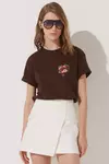 T-SHIRT GIGI MARROM - comprar online