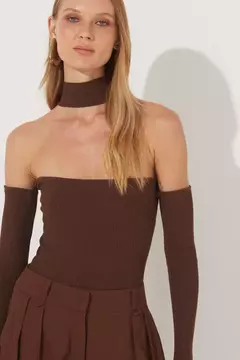 BLUSA JASMIN MARROM - comprar online
