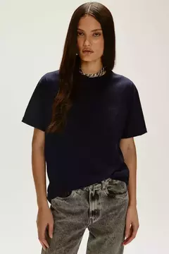 T-SHIRT MIA AZUL MARINHO - comprar online