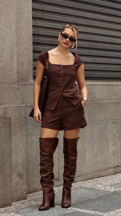 CONJUNTO JANE MARROM - Zene Boutique