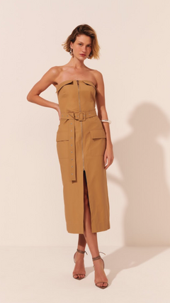 Vestido Thalia Caqui