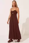 VESTIDO CELINA MARROM - comprar online