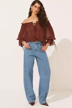 BLUSA FIORELA MARROM - Zene Boutique