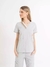 Chaqueta Mujer Mix Gris Perla Safari S y XL - detalles pequeños