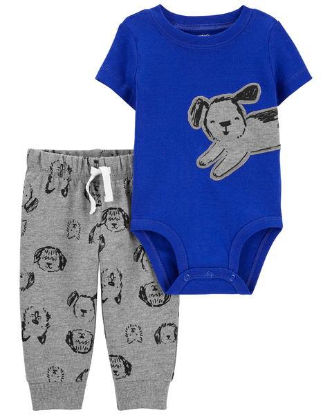Carter's Set 2 Piezas Body Manga Corta Pantalón Perritos
