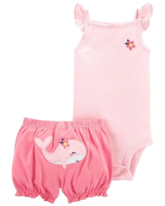 Carter´S Set 2 Piezas Body Musculosa Short Ballena