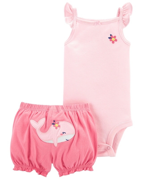 Carter´S Set 2 Piezas Body Musculosa Short Ballena
