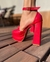 Sapato Feminino Meia Pata com salto grosso | Vermelho - comprar online