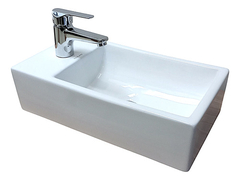 Bacha De Apoyo De Porcelana Blanca 46.5 X 26 Cm Baño Blade en internet