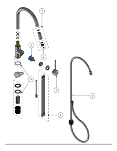 Griferia Cocina Con Pico Extensible / Extraible Genebre Tau - tienda online