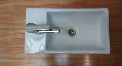 Bacha De Apoyo De Porcelana Blanca 46.5 X 26 Cm Baño Blade - Mundo Vanitory