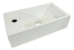 Bacha De Apoyo De Porcelana Blanca 46.5 X 26 Cm Baño Blade - Mundo Vanitory