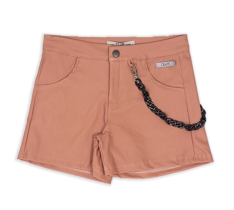 Short De Bengalina Con Cadena