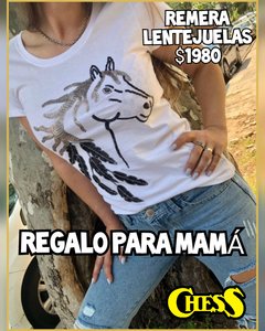 Remera dama lentejuelas