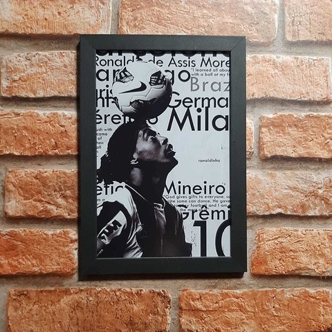 Quadro A4 Ronaldinho Galo