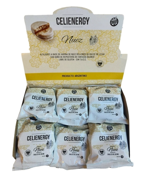ALFAJOR DE NUEZ RELLENO CON DULCE DE LECHE / Y MANI CON DULCE DE LECHE / RELLENO DE MEMBRILLOX UNIDAD- CELIENERGY
