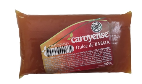 DULCE DE BATATA X 500 GR *SIN TACC* -LA CAROYENSE