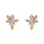 Brinco cristal ouro ametista