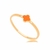 Anel Flor Esmaltado Laranja
