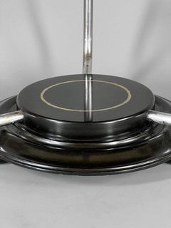 Mesa Art-Deco Alemana 3 planos en madera ebonizada y metal - tienda online