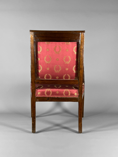Sillones Franceses Directorio en caoba maciza, Circa 1805