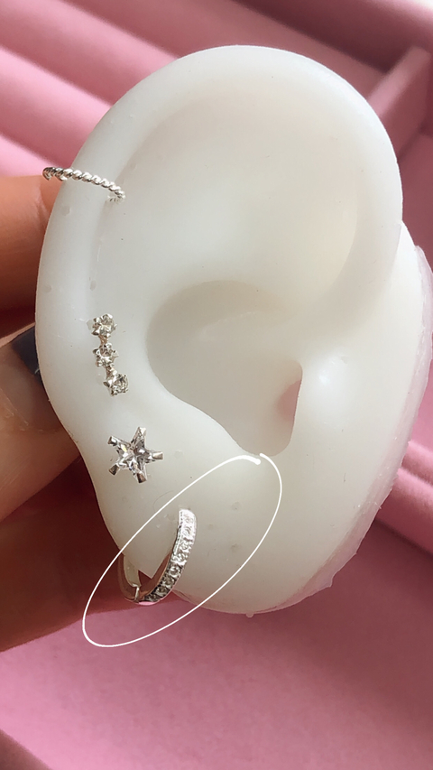 ARGOLLA SHINE 12mm, UNIDAD - OREJA, OMBLIGO