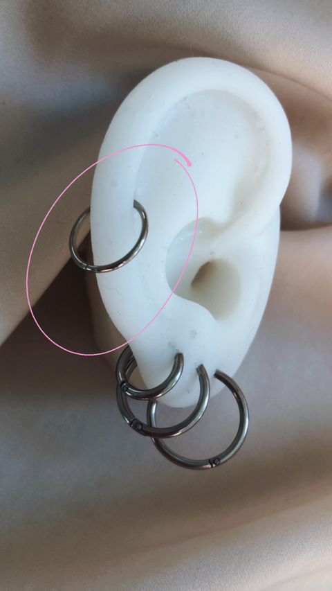 ARGOLLITA FERNI, UNIDAD (14mm) - LÓBULO, CONCH, DAITH, TRAGUS, NARIZ