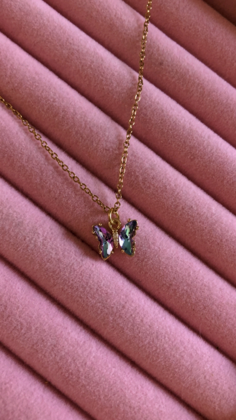 COLLAR MARIPOSA TORNASOL - 45cms