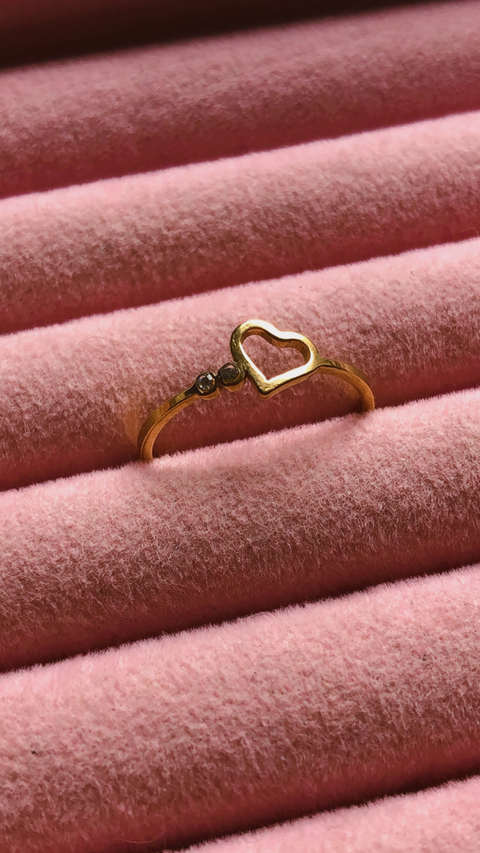ANILLO CORAZÓN GOLDEN