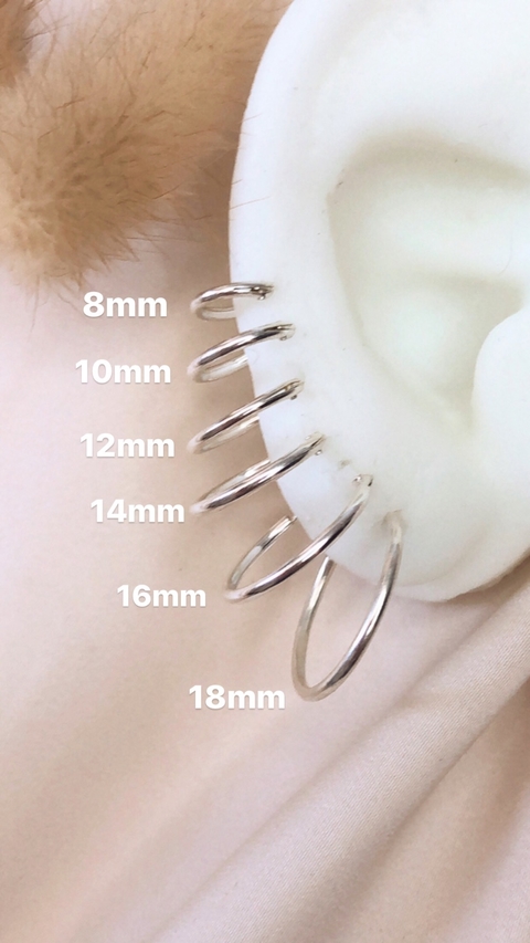 ARGOLLAS LISAS PLATA, PAR