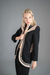 Tapado de paño negro con detalles bordados. CHER. T: 2 - comprar online