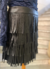 Falda flecos negra T:M - comprar online