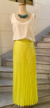Falda plisada amarilla Zara T:S - comprar online